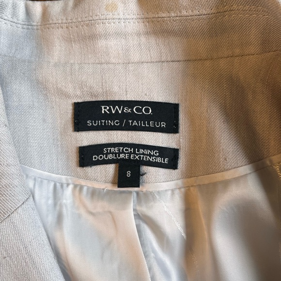 Beige or oatmeal coloured suiting blazer - Picture 4 of 8